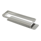 Thumbnail image #1 for JB Prince M257 Rectangular Tart Mold, 13-3/4"L x 4-1/2"W, Removable Bottom, Tinned Steel