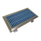 Thumbnail image #1 for IMC/Teddy ASFT-24108-SG-ADA Anti-Splash Stainless Steel Floor Trough with Subway Grating, 108"W x 24"D x 6" Deep