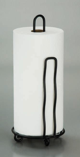 Product image #2 for American Metalcraft Wrought Iron Wavy Paper Towel Holder, Black, 6 Inch Dia. x 12 Inch H
