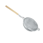 Thumbnail image #1 for Thunder Group SLSTN3314R 13-3/4" Reinforced Double Fine Mesh Strainer with Pan Hooks and Flat Wooden Handle Case of 6