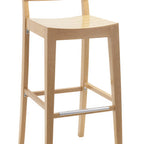 Thumbnail image #1 for G & A Commercial Seating Madison 9640-Z-VS Commercial Barstool, Veneer Back and Seat, Footrest, European Beechwood Frame, Zebra Finish