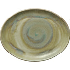 Thumbnail image #1 for Libbey Heart & Soul - Perfect Match 801223141000104 Porcelain Oval Platter with Coupe Rim, 12.1"L x 9.41"W, Thyme