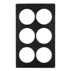 Thumbnail image #1 for G.E.T. Bugambilia 82737B18 Stainless Steel Tile with Six Round Cut-Outs, 21-11/16" x 13-1/4"