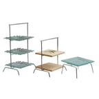 Thumbnail image #1 for G.E.T. Urban Renewal IR-409C 3-Tier Rectangular Chrome-Plated Metal Buffet Display Stand, 15-3/4"W x 12"D x 27"H