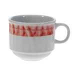 Thumbnail image #1 for Vertex China Grass Valley GV-1S-M 8 oz Stackable Porcelain Coffee Cup with Handle Case of 3 Dozen