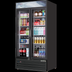 Thumbnail image #5 for Everest Refrigeration 2-Section Reach-In Glass Door Merchandiser Refrigerator, 36 Cu. Ft., Bottom-Mounted Self-Contained, Black