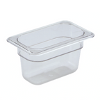 Thumbnail image #1 for Libertyware 2194 Clear Polycarbonate Food Pan, 1/9 Size, 4" Deep, Anti-Jam Case of 72