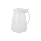 Thumbnail image #1 for CAC China SYDP-48 48 oz Plastic Syrup Dispenser with White Thumb Cap and Stainless Steel Lever Case of 12