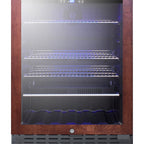 Thumbnail image #1 for Summit Commercial ALBV2466PNR 1-Section Reach-In Beverage Refrigerator, Glass Door, ADA Height, Black Cabinet