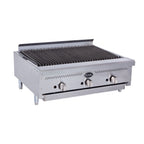 Thumbnail image #1 for Royal Range of California Royal Series RIB-60 Gas Countertop Charbroiler, 60-Inch, 5-Burner Infrared, Manual Controls