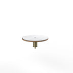 Thumbnail image #1 for Steelite Mogogo MGCIAY06CBXX 18-inch Round Low Display Shelf, Carrera White and Brass Finish