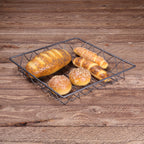 Thumbnail image #2 for G.E.T. W1212-GG Square Grated Metal Serving Basket, Gunmetal Gray, 12 x 12 x 2 in Case of 12