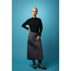 Thumbnail image #1 for Chef Works Volante AIN02-LTG-0 Bistro Apron, 31-1/2"L x 40"W, 65/35 Poly/Cotton, Light Gray, 3 Pockets