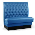 Thumbnail image #1 for JustChair Manufacturing JBS-SBT-48-GR1/COM Single Custom Restaurant Booth, 48"H, Upholstered Button-Tufted Back with Lumbar, Upholstered Seat
