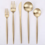 Thumbnail image #1 for Kadra Kitchenware Vikko Dine VF-10-VCG-SET-W 20-Piece Flatware Set, Service for 4, Brushed Champagne Gold, 18/10 Stainless Steel Case of 6
