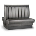 Thumbnail image #1 for JustChair Manufacturing JBD-UCH-48-GR2 Double Upholstered Booth, 48"H, Vertical Channel Back with Lumbar Support, Upholstered Seat