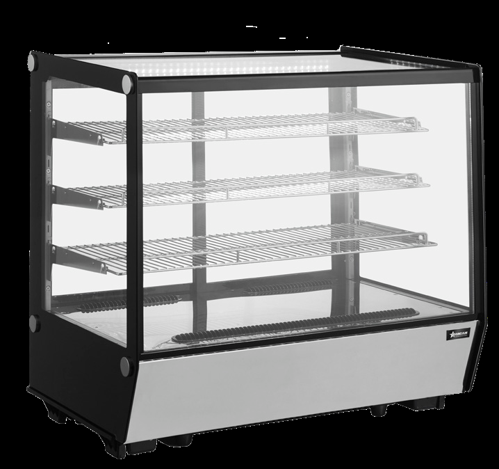 Product image #6 for Countertop Full-Service Square Glass Refrigerated Display Case, 35 Inch, 6.56 Cu. Ft.