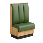 Thumbnail image #1 for ATSMFG ATS AT&S-ASD-KR48-3CH GR7 Karender Deuce Booth, single, 30" long x 48" high, 3-channel back, Upholstery and foam fitted over a computer-cut