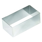 Thumbnail image #1 for Matfer Bourgeat 376061 Rectangular Stainless Steel Nonnette Ring, 3-1/4"L x 1-5/8"W x 1-1/4"H