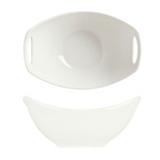 Thumbnail image #1 for Libbey Slenda 905356409 Oval Porcelain Pasta Bowl with Handles, 13 oz., 7"