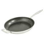 Thumbnail image #1 for Browne Foodservice Thermalloy® 5724064 14-In Nonstick Fry Pan, Stainless Steel/Aluminum, Induction-Ready, Riveted Stay-Cool Handle