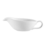 Thumbnail image #2 for CAC China Accessories SBT-20 20 oz Porcelain Sauce Boat and Saucer Set Case of 24