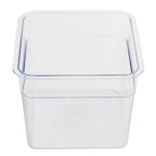 Thumbnail image #1 for Alegacy Foodservice Products PCSC5S 6 Qt Clear Polycarbonate Square Storage Container, Container Only Case of 12