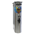 Thumbnail image #1 for Curtis TCN Iced Tea Dispenser, Narrow Oval, 3-1/2 gal, Stainless Steel, Brew-Through Lid, 8-1/8" Faucet Clearance