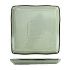 Thumbnail image #1 for International Tableware Luna LU-22-AS 10-Inch Square Stoneware Plate, Ash Reactive Glaze 1 Dozen