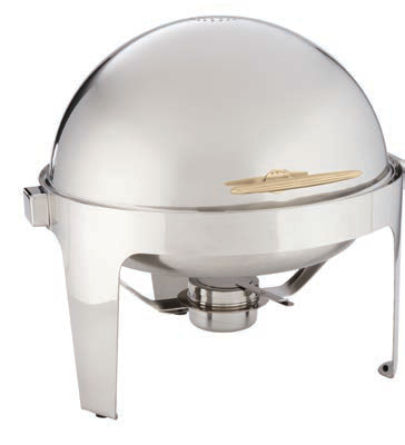Product image #2 for Adagio 7 Qt Round Gold-Handled Roll-Top Chafer