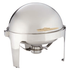 Thumbnail image #2 for Adagio 7 Qt Round Gold-Handled Roll-Top Chafer