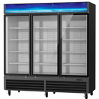 Thumbnail image #1 for Blue Air FSE LLC BGF72B-HC Glass Door Freezer Merchandiser, 3-Section, 72 Cu. Ft., Bottom-Mount Self-Contained, Hinged Glass Doors