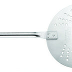 Thumbnail image #1 for JB Prince UA260 8 Perforated Stainless Steel Round Pizza Turning Peel, 7.8" Diameter x 66"L