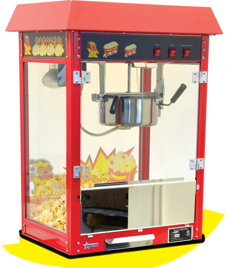 Product image #6 for Countertop Electric Popcorn Popper Machine with 8 oz Kettle, Tempered Glass Panels, and Lighted Cabinet