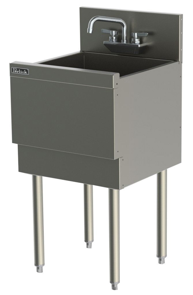Product image #5 for Top Shelf TS Series Extra Capacity 1-Compartment Stainless Steel Underbar Sink Unit, 18 x 18-9/16 Inches