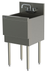 Thumbnail image #5 for Top Shelf TS Series Extra Capacity 1-Compartment Stainless Steel Underbar Sink Unit, 18 x 18-9/16 Inches