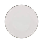 Thumbnail image #1 for Ten Strawberry Street Royal Coupe Silver Line RCPSL0001 China Dinner Plate, Round Coupe Rim, 10-3/4" Case of 24