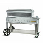 Thumbnail image #1 for Crown Verity Mobile Cooking CV-PZ48-MB Mobile 48-Inch Gas Deck Pizza Oven, Single Hearth-Stone Deck, Stainless Steel