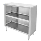 Thumbnail image #2 for GSW USA CDN-1560 Dish Cabinet, 60"W x 15"D x 35"H, 18 Gauge Stainless Steel Top, 2 Under Shelves