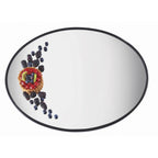 Thumbnail image #2 for Cal-Mil Gourmet RR242 Oval Display Mirror Tray, Glass, Raised Rim, Black Acrylic Trim, 24"W x 18"D x 1"H