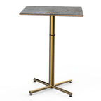 Thumbnail image #1 for Steelite Mogogo, Polo MGCPBS01GBXX Square Pedestal Bar Table, 30" x 30" x 42"H, Grey Slate Laminate Top