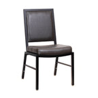 Thumbnail image #1 for G & A Commercial Seating Harlan 2601-AL GR7 Stackable Banquet Chair, Upholstered Square Back and Seat, Grade 7 Upholstery, 12-Gauge Aluminum