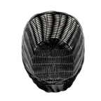 Thumbnail image #1 for TableCraft Products 2476 Oval Hand-Woven Polypropylene Cord Fast Food Basket, Black, 10 x 6-1/2 x 3 in Case of 12