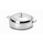Thumbnail image #1 for Eastern Tabletop Cook Buffet 5906B 6 qt Round Induction Chafing Dish with Lift-Off Dome Lid, Stainless Steel