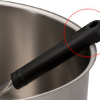 Thumbnail image #2 for JB Prince U963 P Perforated Utility Serving Spoon, 12-Inch Stainless Steel, Black Insulated Plastic Handle