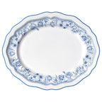 Thumbnail image #1 for Steelite International Folio, Porcelain 62528FP817 Oval Porcelain Platter, 13 x 10.5 x 1 in, Adelina Hannah Blue 1 Dozen