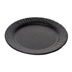 Thumbnail image #1 for G.E.T. Sustain 15003216001 Round Medium-Rim Melamine Plate, 10 in, Black Case of 6