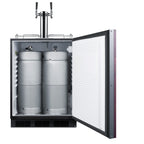 Thumbnail image #2 for Summit Commercial Summit Appliance SBC58BLBIADAIFTWINCFB Commercial Beer & Coffee Kegerator, 24-Inch, ADA Compliant, Twin Tap, Panel Ready