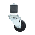 Thumbnail image #1 for BK Resources 3SBR-4RA-LDP Swivel Stem Caster, 2-Inch Expanding Stem, 3-Inch Polyolefin Wheel, 300 lb Capacity