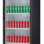 Thumbnail image #2 for Dukers Appliance Co., USA Ltd. DSM-12R One-Section Glass Door Refrigerated Merchandiser, Bottom-Mount Self-Contained, Black